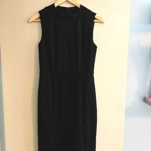 Loft black fitted dress